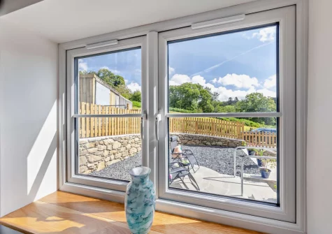 The view from bedroom #1 at Bryn Bras, Brithdir