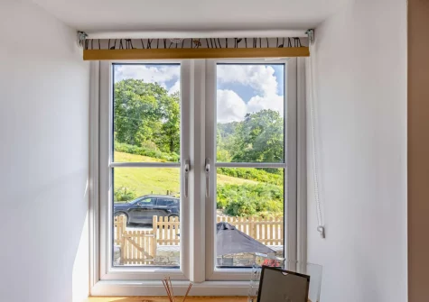The view from bedroom #3 at Bryn Bras, Brithdir