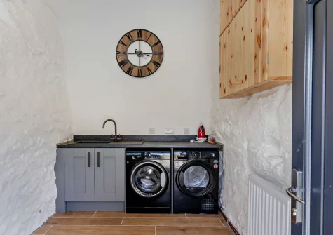 The utility room at Bryn Bras, Brithdir