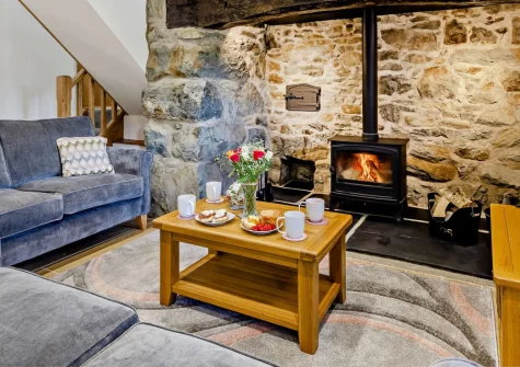 Bryn Bras, Brithdir is a beautiful three-bedroom farmhouse near Dolgellau, boasting a cosy wood burner, stylish interiors, a peaceful garden with stunning Snowdonia views, and easy access to castles, coastline and mountain walking trails.