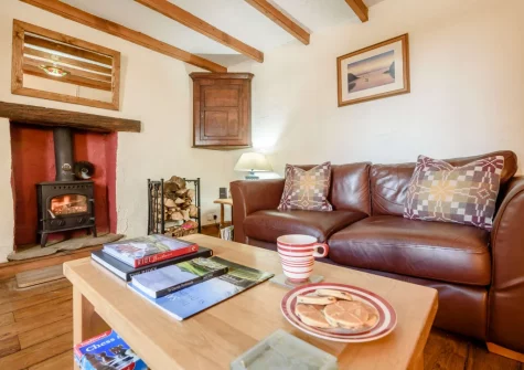 The living room at Bwthyn Clyd, St Davids