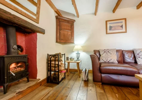 The living room at Bwthyn Clyd, St Davids