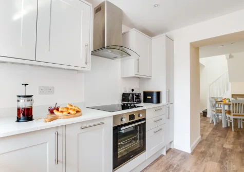 The kitchen at Bwthyn Clyd, Talwrn
