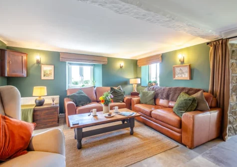 The living room at Bwthyn Craig Wen, Mynytho