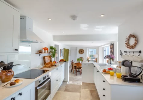 The kitchen at Bwthyn Craig Wen, Mynytho