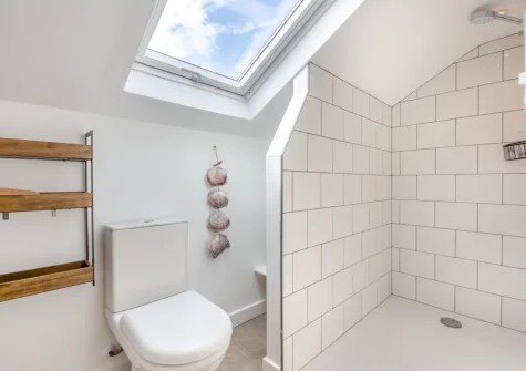 The first floor shower room at Bwthyn Craig Wen, Mynytho