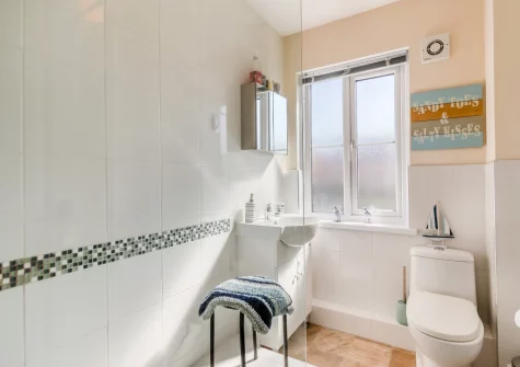 The shower room at Bwthyn Y Mor, Broad Haven