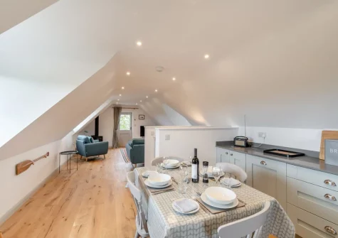 The kitchen & dining area at Caerau Bach, Trefin