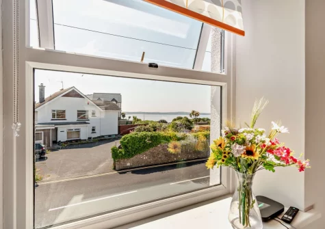 The view from the living area at Cahbloots, Tenby