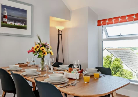 The dining area at Cahbloots, Tenby