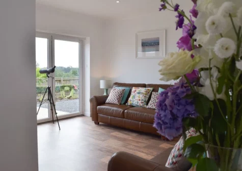 The living area at Caldey View, Stepaside