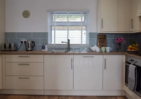 The kitchen at Caldey View, Stepaside