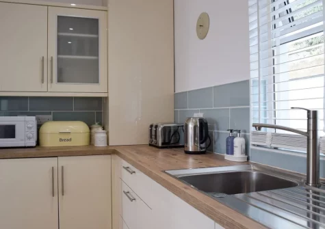 The kitchen at Caldey View, Stepaside