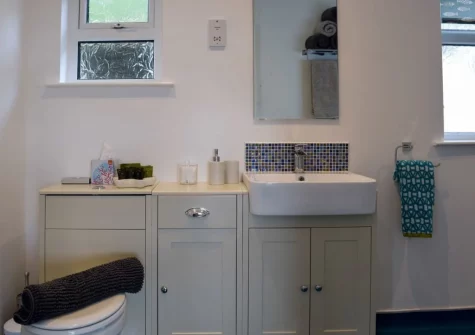 The wet room at Caldey View, Stepaside