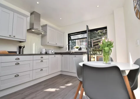 The kitchen at Carmarthen Bay View, Saundersfoot