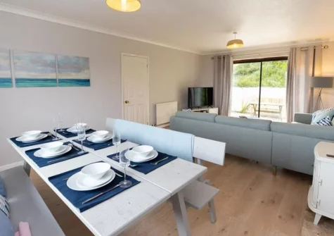 The dining area at Carmarthen Bay View, Saundersfoot