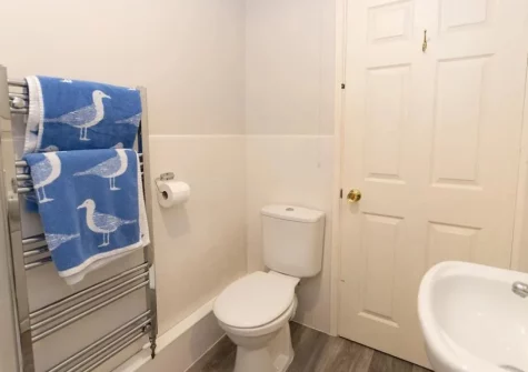 The shower room at Carmarthen Bay View, Saundersfoot