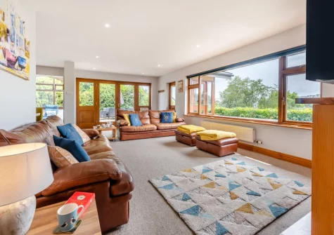 The living area at Cascade, Saundersfoot