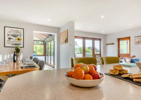 The kitchen & dining area at Cascade, Saundersfoot