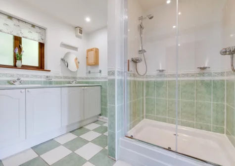 Bedroom #1 en-suite shower room at Cascade, Saundersfoot