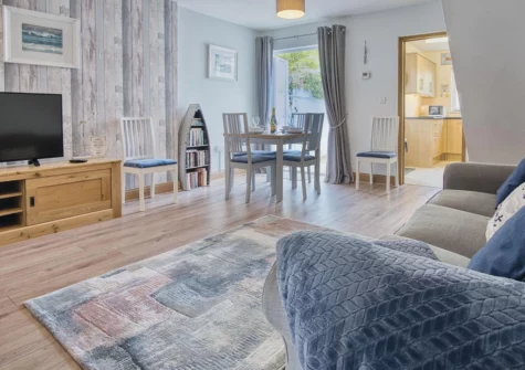 The living area at Castle Cottage, Tenby