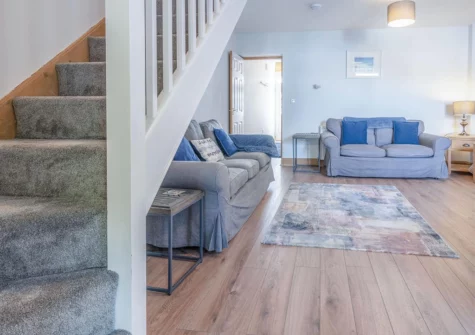 The living area at Castle Cottage, Tenby
