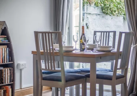 The dining area at Castle Cottage, Tenby