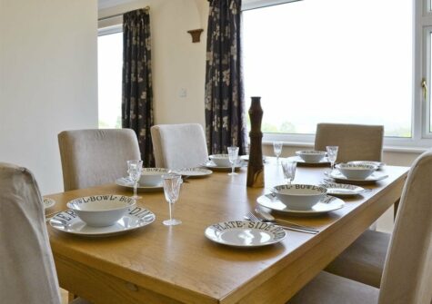 The dining area at Cherry Trees, Llangwm