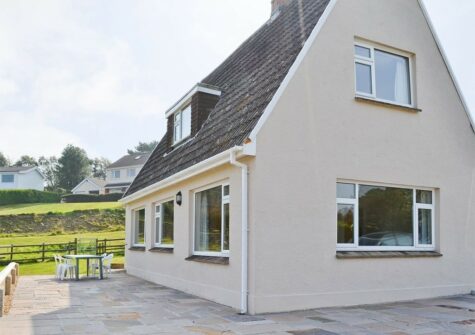 The patio at Cherry Trees, Llangwm