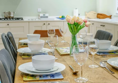 The dining area at China Cottage, Tenby