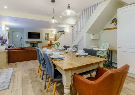 The dining area at China Cottage, Tenby
