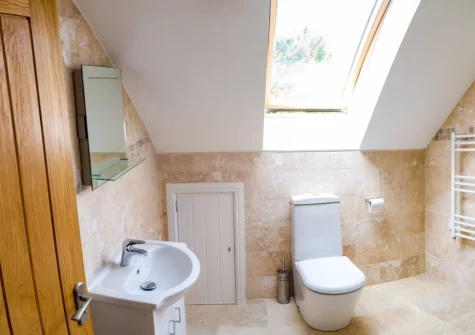 The shower room at Clear View, Llawhaden