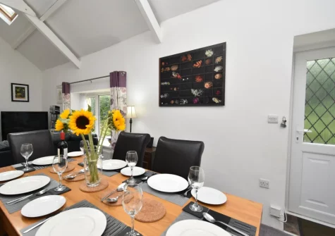 The dining area at Cleggars Castle, Templeton