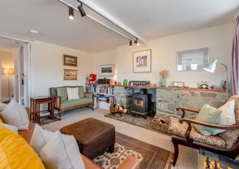 The living room at Cliff Cottage, Little Haven