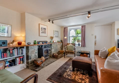The living room at Cliff Cottage, Little Haven