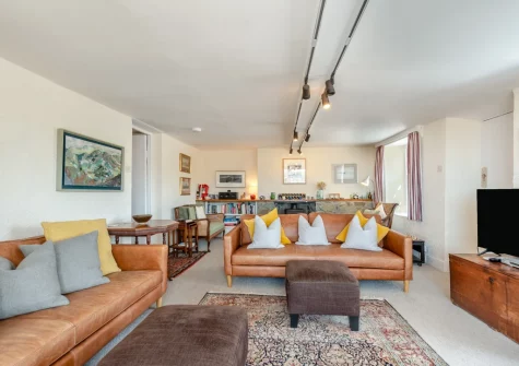 The living room at Cliff Cottage, Little Haven