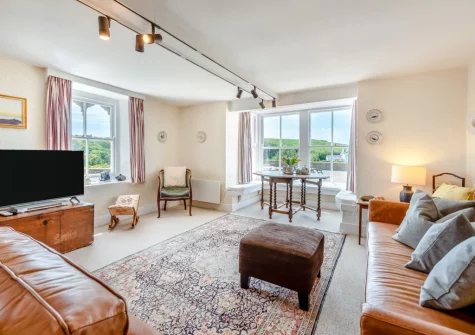 The living room at Cliff Cottage, Little Haven