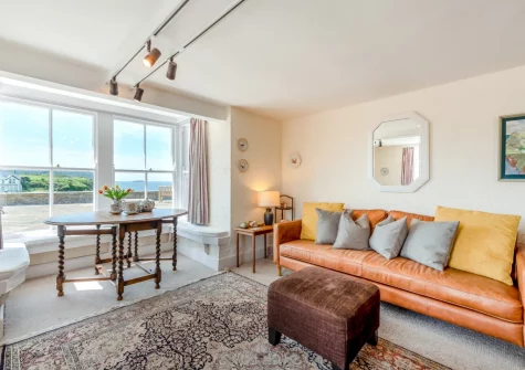 The living room at Cliff Cottage, Little Haven