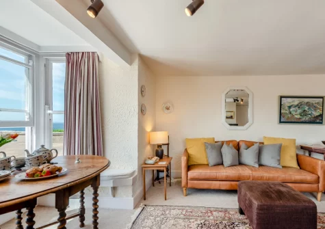 The living room at Cliff Cottage, Little Haven