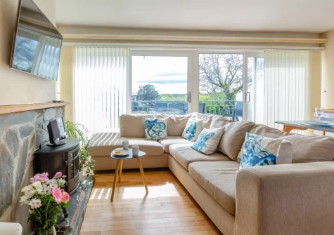 The living area at Cludfan, Abersoch