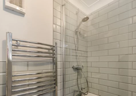 The shower room at Coach House, Broad Haven