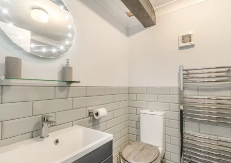 The shower room at Coach House, Broad Haven