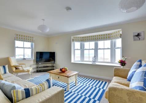 The living room at Cockleshell, Amroth