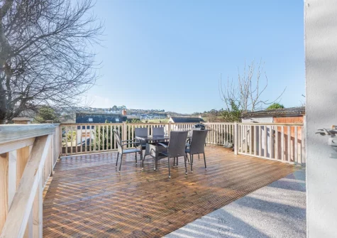 The decked terrace & alfresco dining area at Collingwood, Saundersfoot