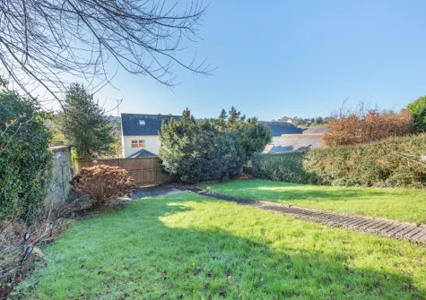 The enclosed lawned garden at Collingwood, Saundersfoot