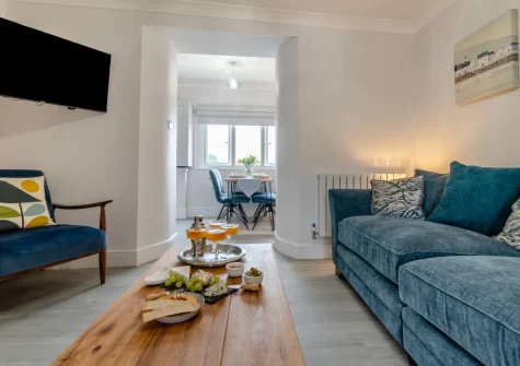 The living room at Cove Apartment, Tenby