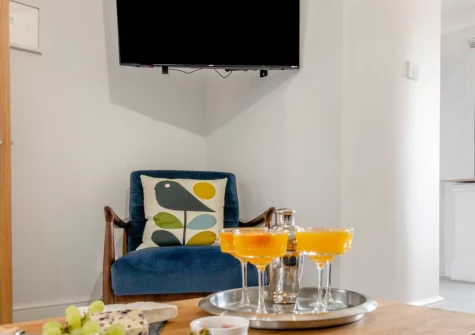 The living room at Cove Apartment, Tenby