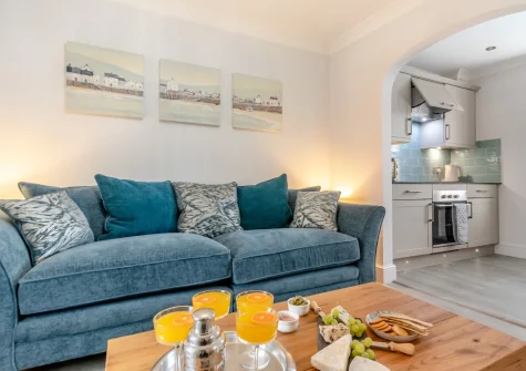 The living room at Cove Apartment, Tenby