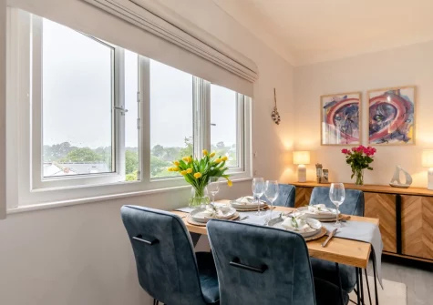 The dining room at Cove Apartment, Tenby