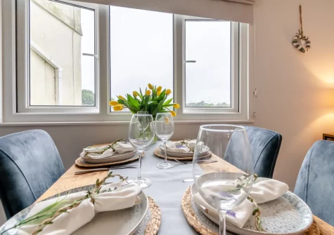 The dining room at Cove Apartment, Tenby